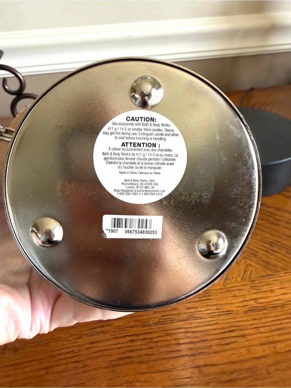Bath & Body Works Silver Lavender Willow Cutout 3-Wick Candle Holder